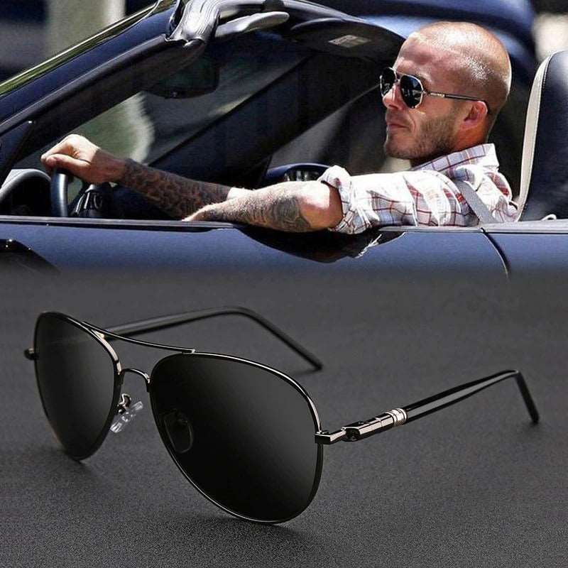 Buy Aviation Metail Frame Quality Oversized Spring Leg Alloy Men Polarized Sunglasses -SM