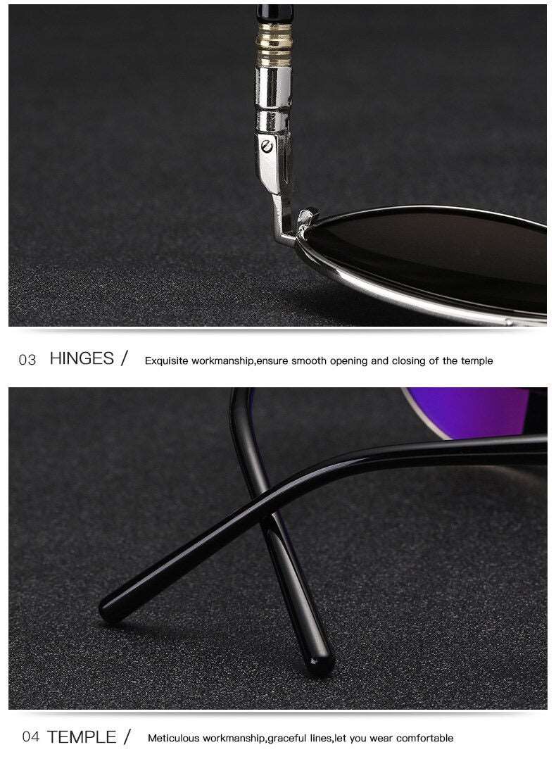 Buy Aviation Metail Frame Quality Oversized Spring Leg Alloy Men Polarized Sunglasses -SM