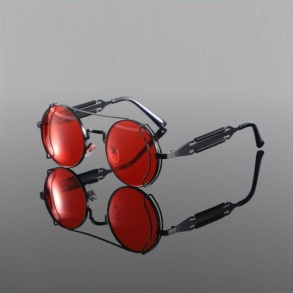 Bold cyberpunk red sunglasses - SunglassesMart