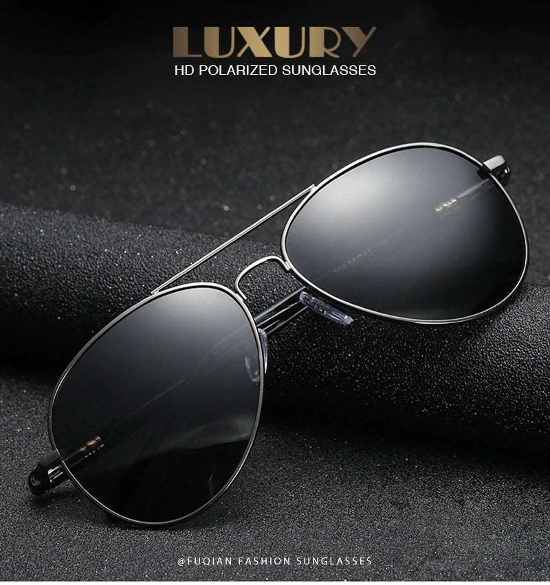 Buy Aviation Metail Frame Quality Oversized Spring Leg Alloy Men Polarized Sunglasses -SM