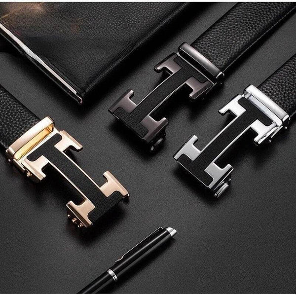 Sunglasses Mart Men's Automatic Leather Business Vintage Designer Belt - SunglassesMart