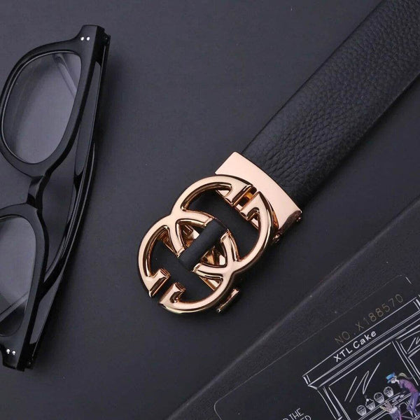 Sunglasses Mart Men's Automatic Leather Business Vintage Designer Belt - SunglassesMart
