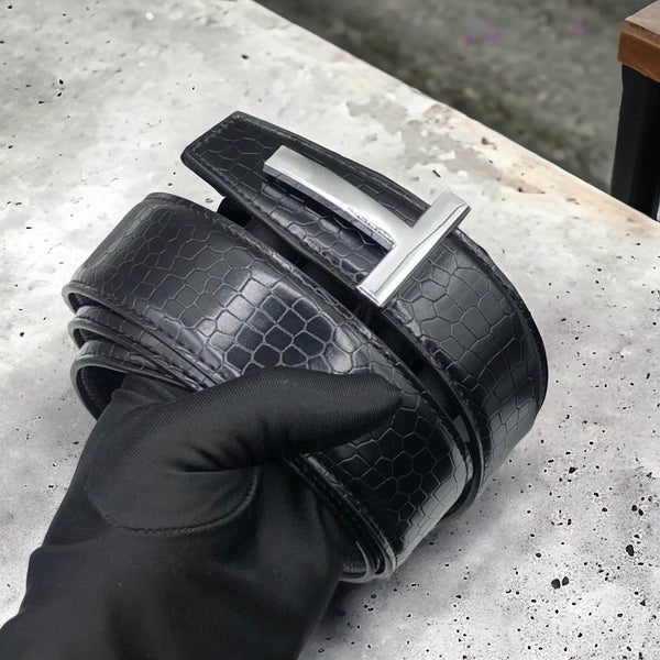 Sunglasses Mart Men's Pin Buckle Vegan Leather Belt - SunglassesMart