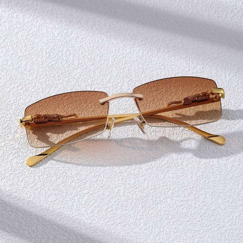 Buy Designer Rimless Rectangle Sunglasses For Women-SunglassesMart
