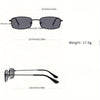 Men’s UV400 Small Square Sunglasses – Classic Metal Frame