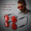 Bold cyberpunk red sunglasses - SunglassesMart