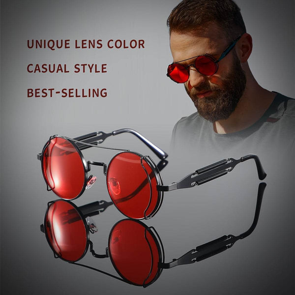 Bold cyberpunk red sunglasses - SunglassesMart