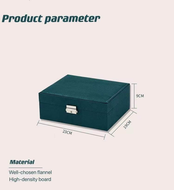 New Green 3-Layer Flannel Jewelry Organizer Box - SunglassesMart