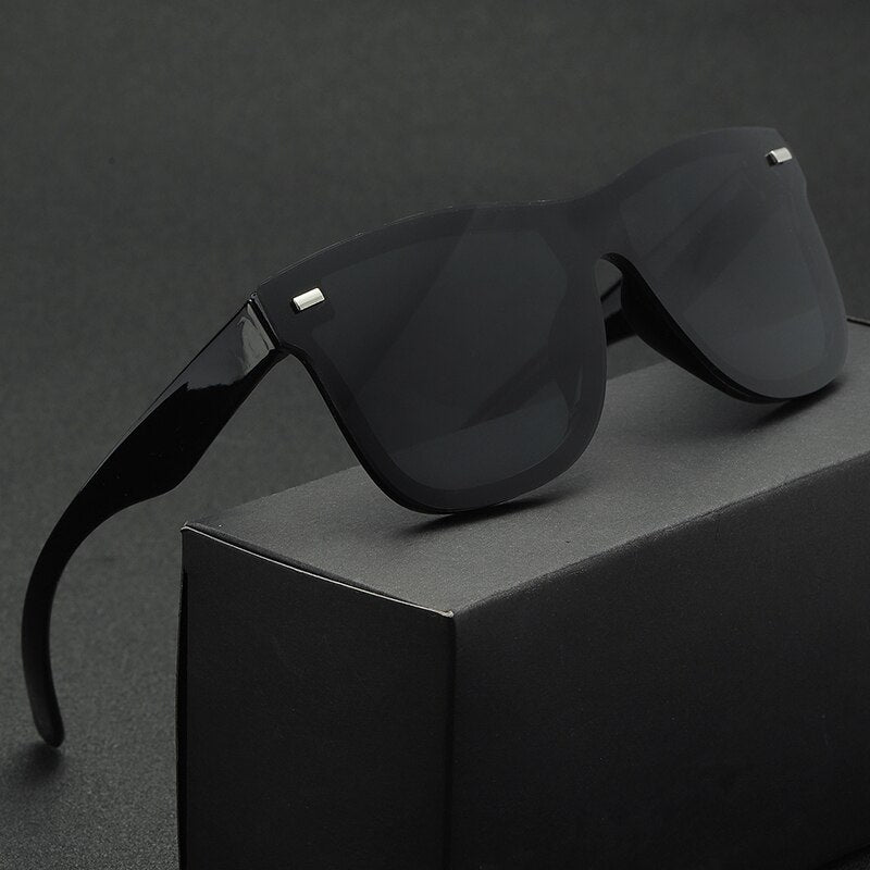 Anti-Reflective Mirror Rimless Square Sunglasses