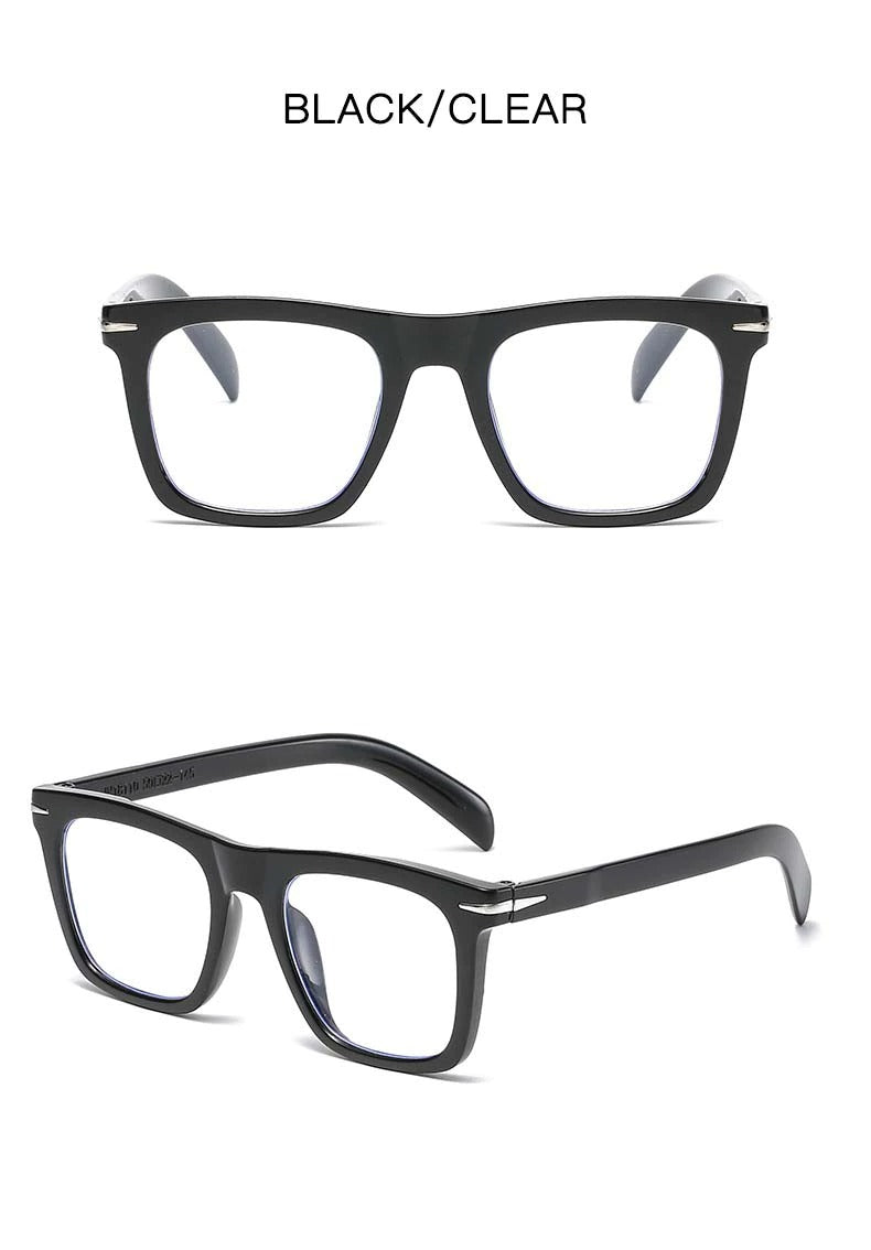 Anti Blue Rays Black Square Eyeglasses