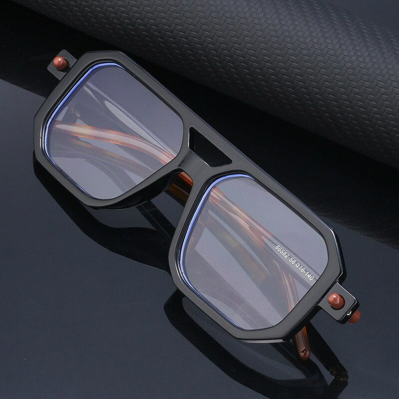 Buy Fashion Retro Blue Light Blocking Shades Square Sunglasses For Men - SunglassesMart