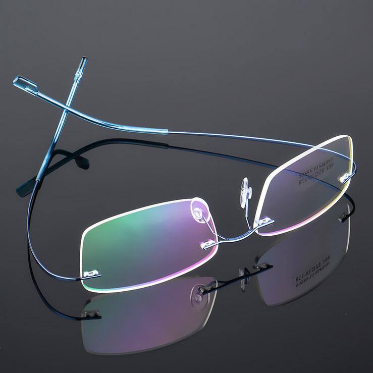 Rimless Titanium Glasses Frames Flexible Optical Frame