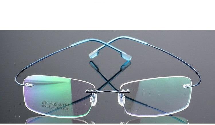 Rimless Titanium Glasses Frames Flexible Optical Frame