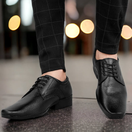 Formal Derby Lace-Up Black Shoes