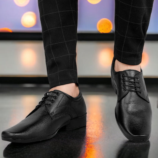 Formal Derby Lace-Up Black Shoes