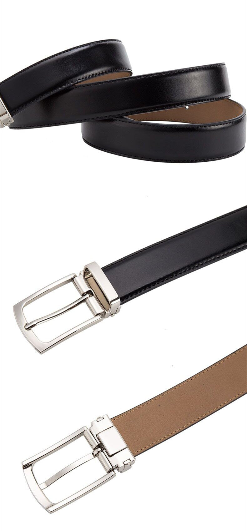 Classic Genuine Leather Strap Belt For Men