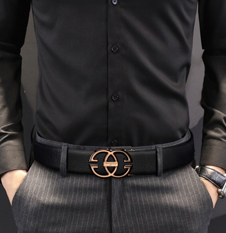 Buy Stylish GG Automatic Buckle Leather Belt For Men-Jackmarc.com
