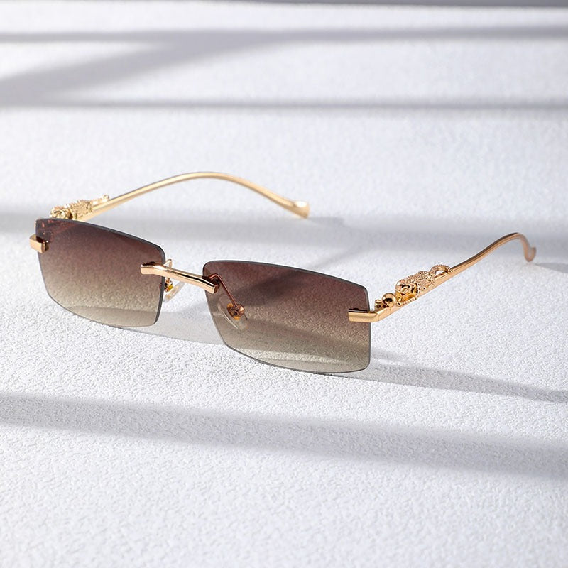 Buy Designer Rimless Rectangle Sunglasses For Women-SunglassesMart