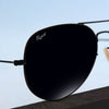 Andrew Pilot Black Sunglasses - SunglassesMart