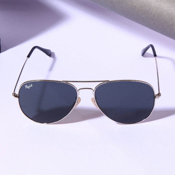 Pilot Silver Black Sunglasses - SunglassesMart