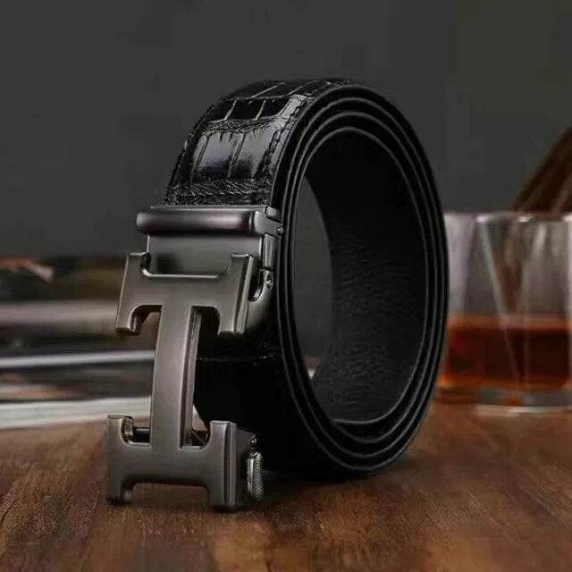 White Knight- Men's Elite Leather Belt - SunglassesMart