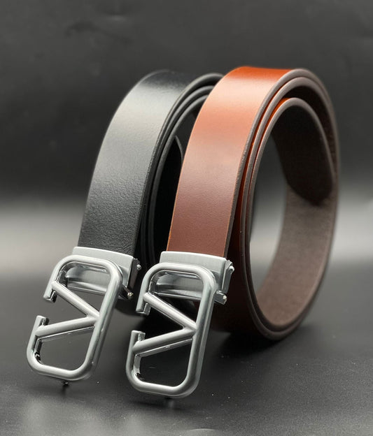 Buy Stylish V Buckle Genuine Leather Belt For Men-Jackmarc.com