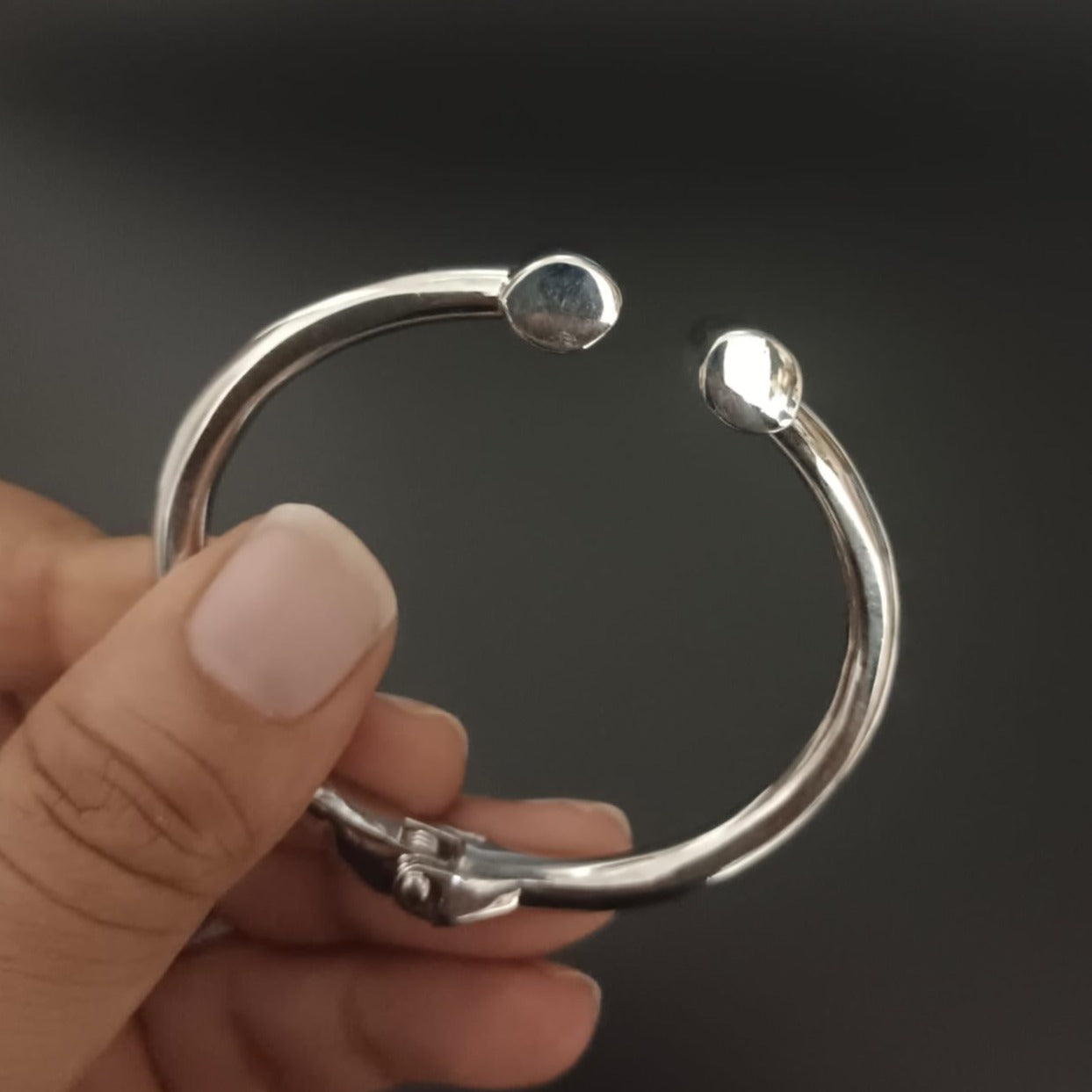 New silver cuff Kada Bracelet For Men Girl