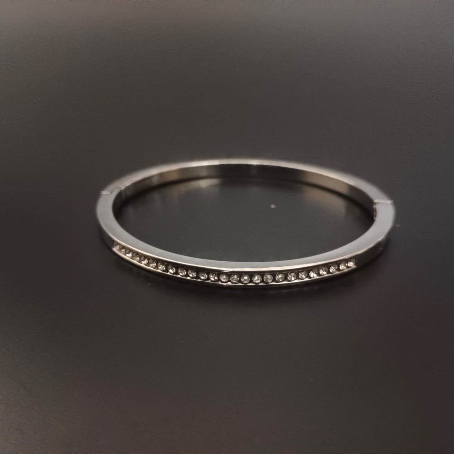 New Diamond Silver Bangle Design Kada Bracelet For Women
