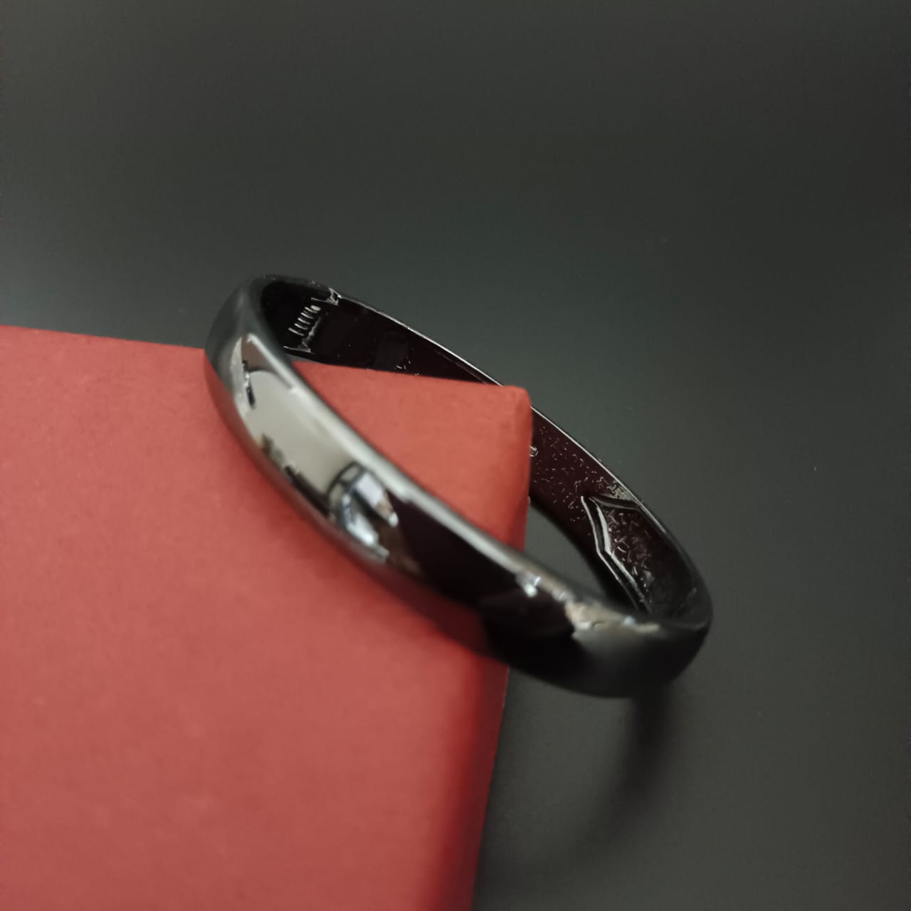 New Chrome Finish Black Kada Bracelet For Men and Women