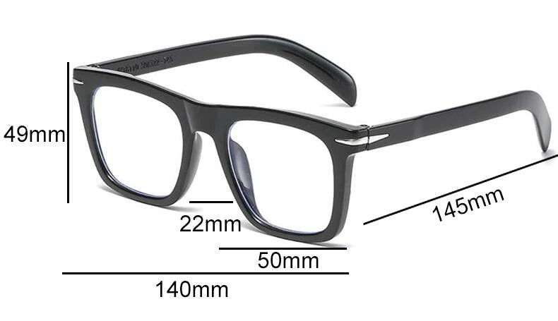 Buy New Eyeglasses With Anti Blue Rays Black Square For Men & Women-SM