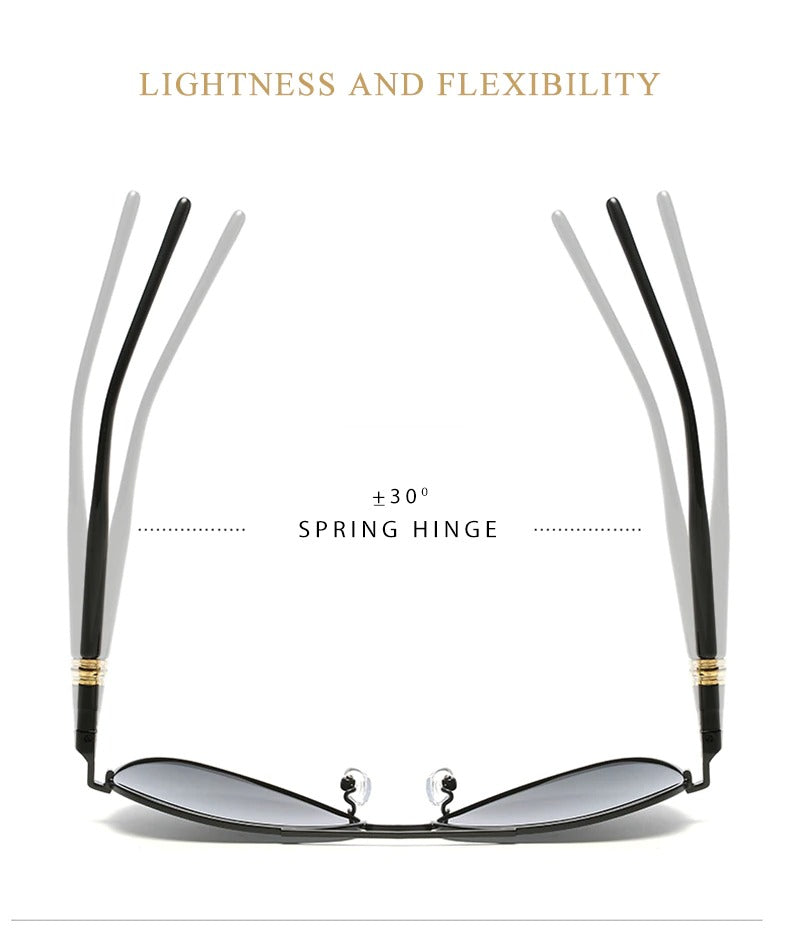 Buy Aviation Metail Frame Quality Oversized Spring Leg Alloy Men Polarized Sunglasses -SM