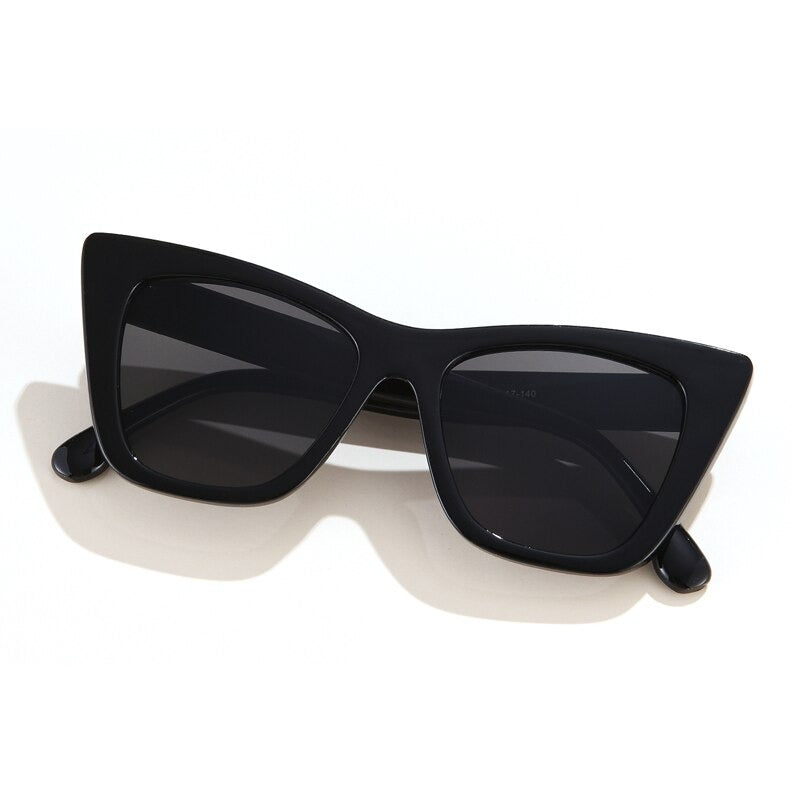 Cat Eye Sunglasses Black-Grey