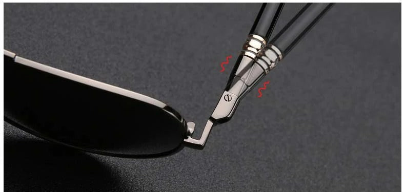 Buy Aviation Metail Frame Quality Oversized Spring Leg Alloy Men Polarized Sunglasses -SM
