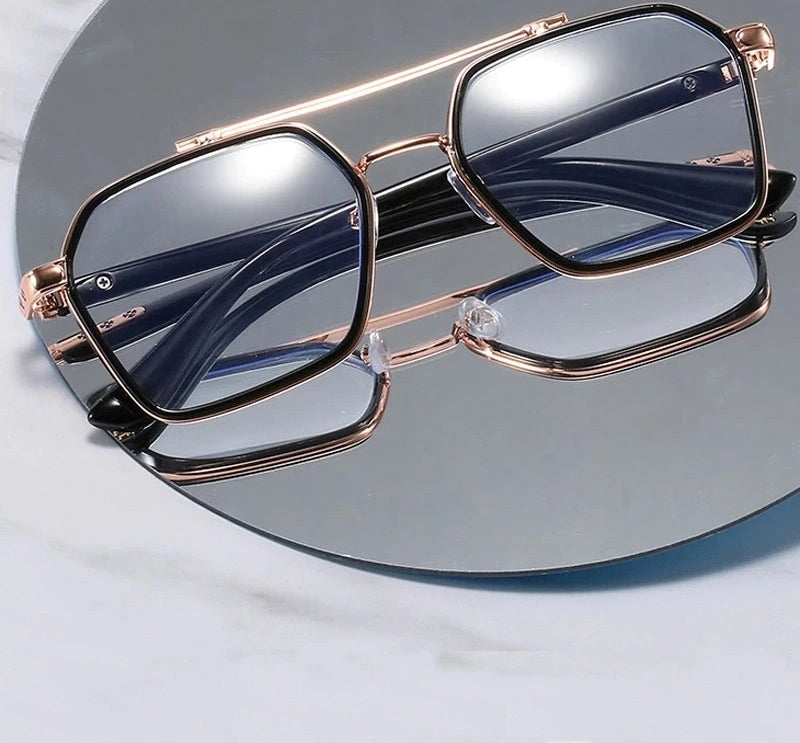 Buy New Designer Anti Blue Oversize Square Optical Eyeglasses For Men-SunglassesMart