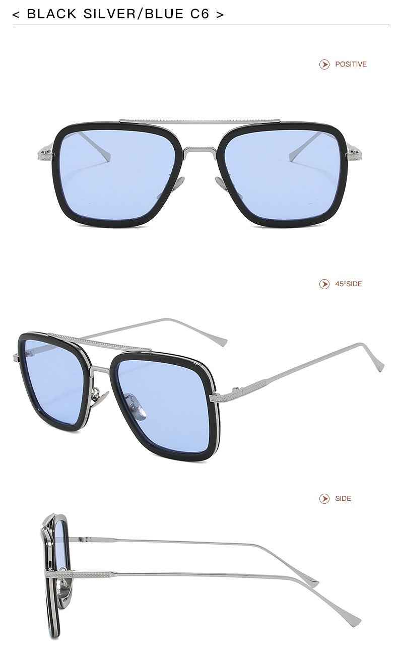Buy New Candy Blue Iron Men Sunglasses-Jack Marc