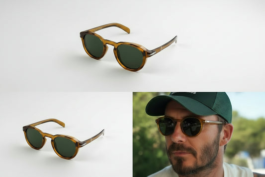 Oval Green Lens Sunglasses UV400 Unisex | SunglassesMart