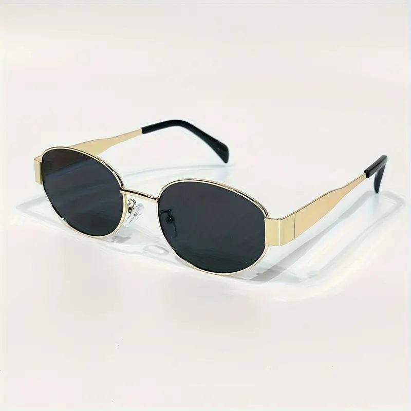 Stylish Oval Metal Frame Anti-reflective Eyeglasses - SunglassesMart