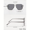 Classic Trendy Punk Polygonal Gray Glasses - SunglassesMart