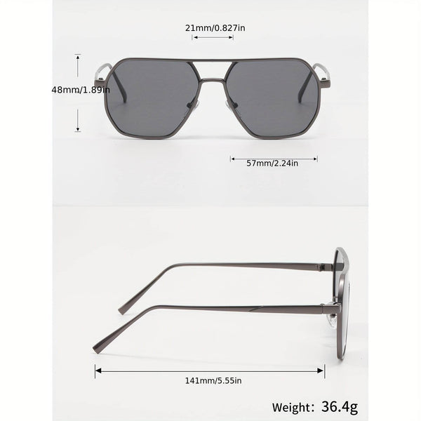 Classic Trendy Punk Polygonal Gray Glasses - SunglassesMart