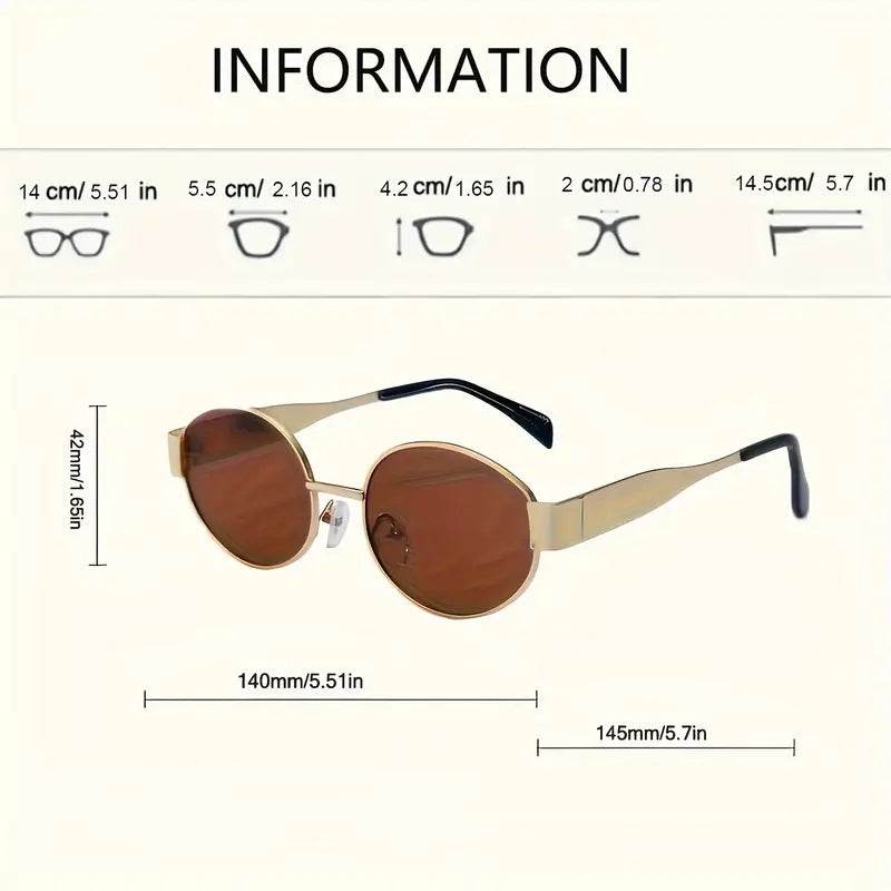 Stylish Oval Metal Frame Anti-reflective Eyeglasses - SunglassesMart