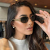 Stylish Oval Metal Frame Anti-reflective Eyeglasses - SunglassesMart