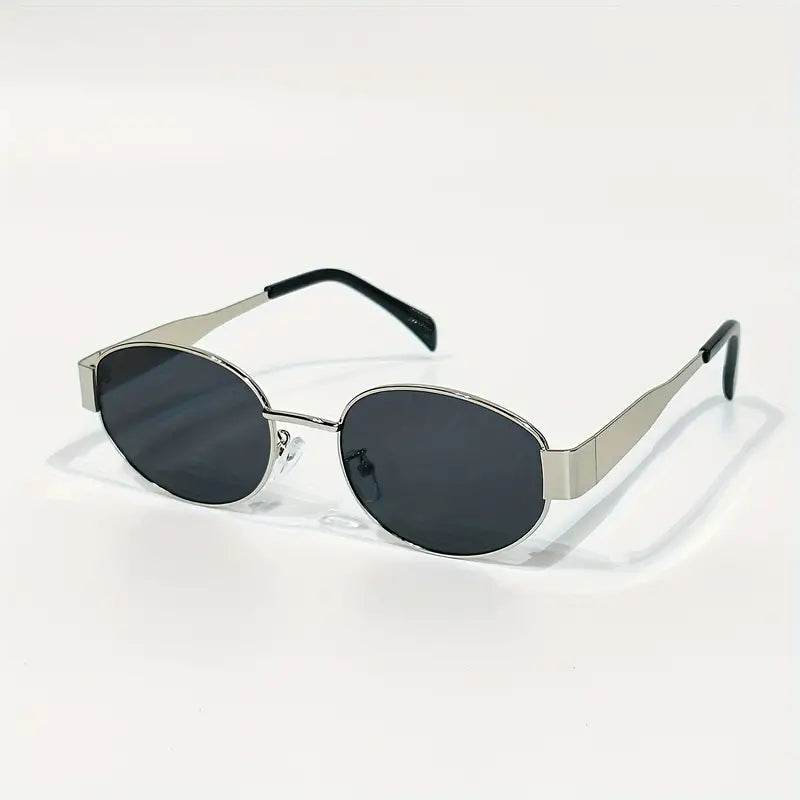 Stylish Oval Metal Frame Anti-reflective Eyeglasses - SunglassesMart