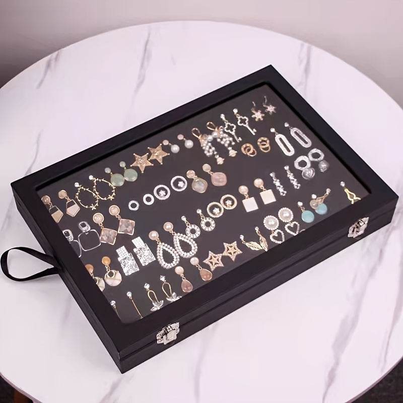 160-Hole Jewelry Organizer Box with Insertable Sponge Inserts - SunglassesMart