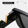 Unisex Oversized Square Glasses – Trendy Full-Rim Eyewear