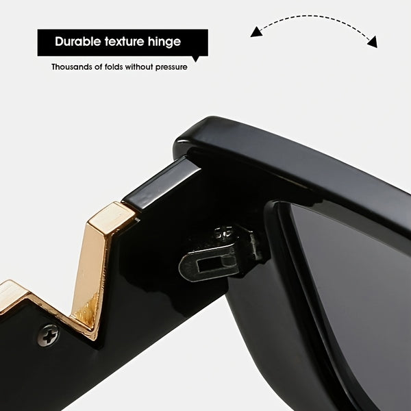 Unisex Oversized Square Glasses – Trendy Full-Rim Eyewear
