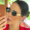 Stylish Oval Metal Frame Anti-reflective Eyeglasses - SunglassesMart