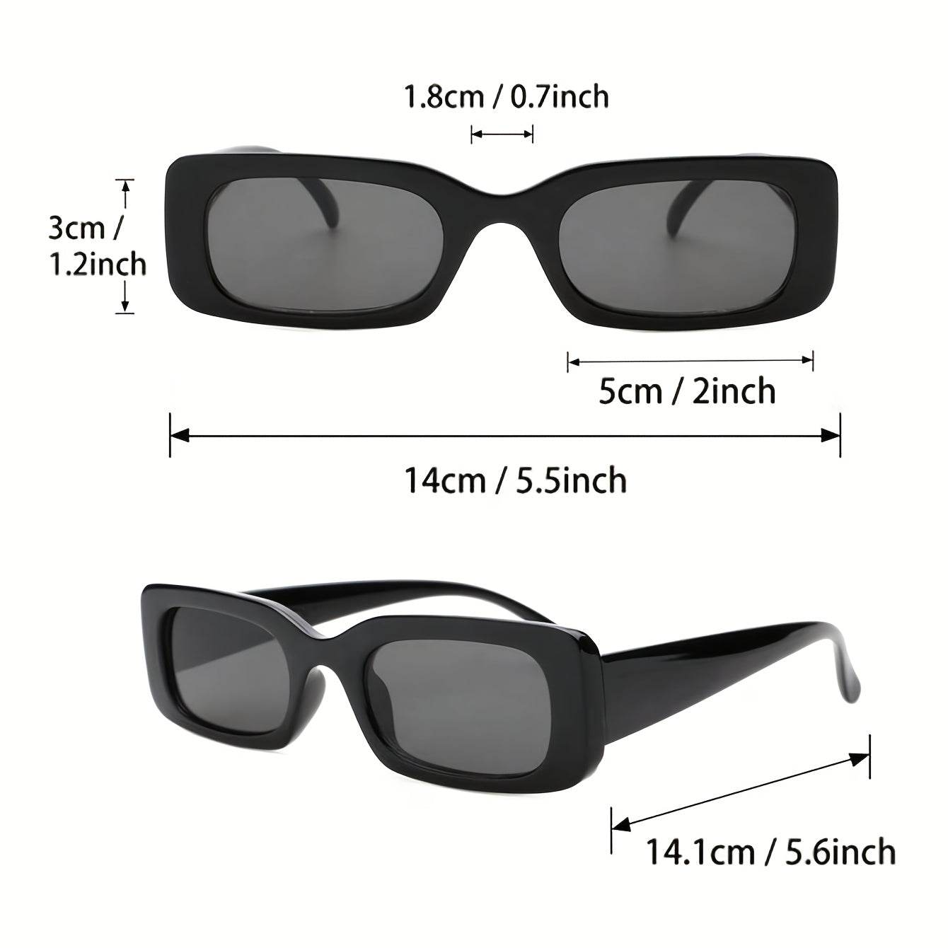 Women’s Small Square Classic Fashion Glasses – Leopard/Black - SunglassesMart