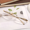 Men’s Retro Rimless Glasses – Golden Frame Clear Lens Eyewear