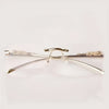 Men’s Retro Rimless Glasses – Golden Frame Clear Lens Eyewear