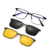 Stylish Golden Rectangle Frame Glasses — Unisex Anti-Blue Light Spectacles - SunglassesMart